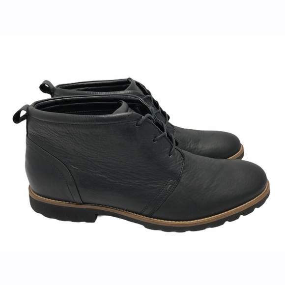 rockport black chukka boots